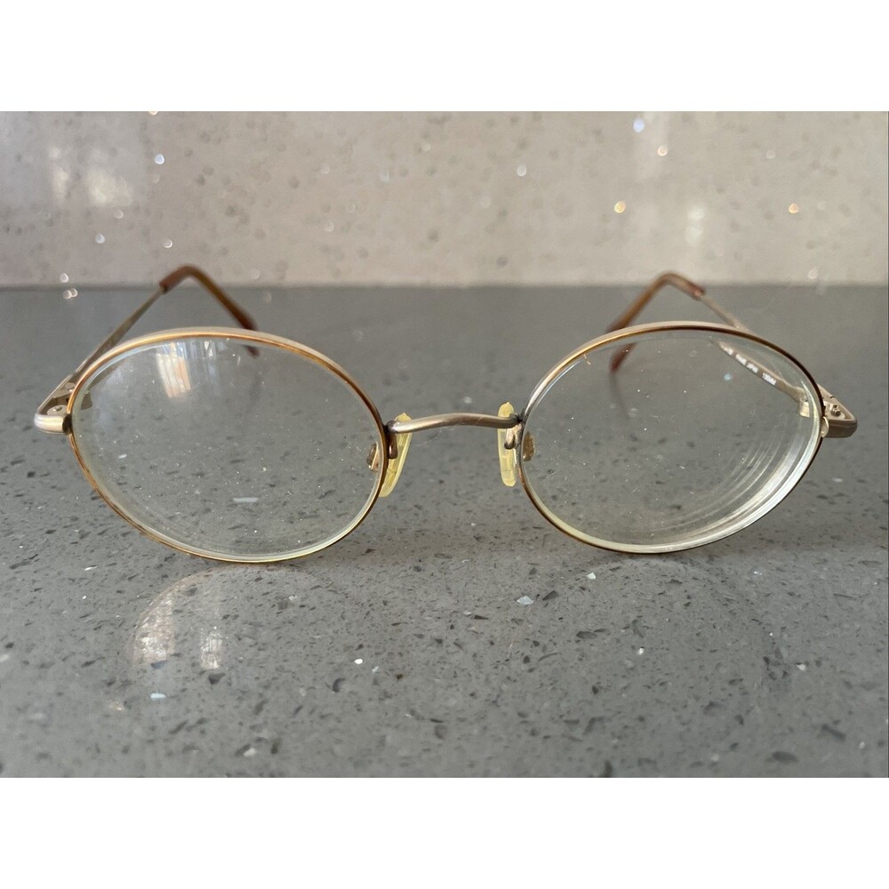CHARMANT 541 EYEGLASSES FRAMES ONLY 46-21-135 JAPAN Full Rim gold round